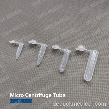 Plastik -Sterilmikrozentrifugenröhre 0,5 ml/1,5 ml/2ml/5 ml